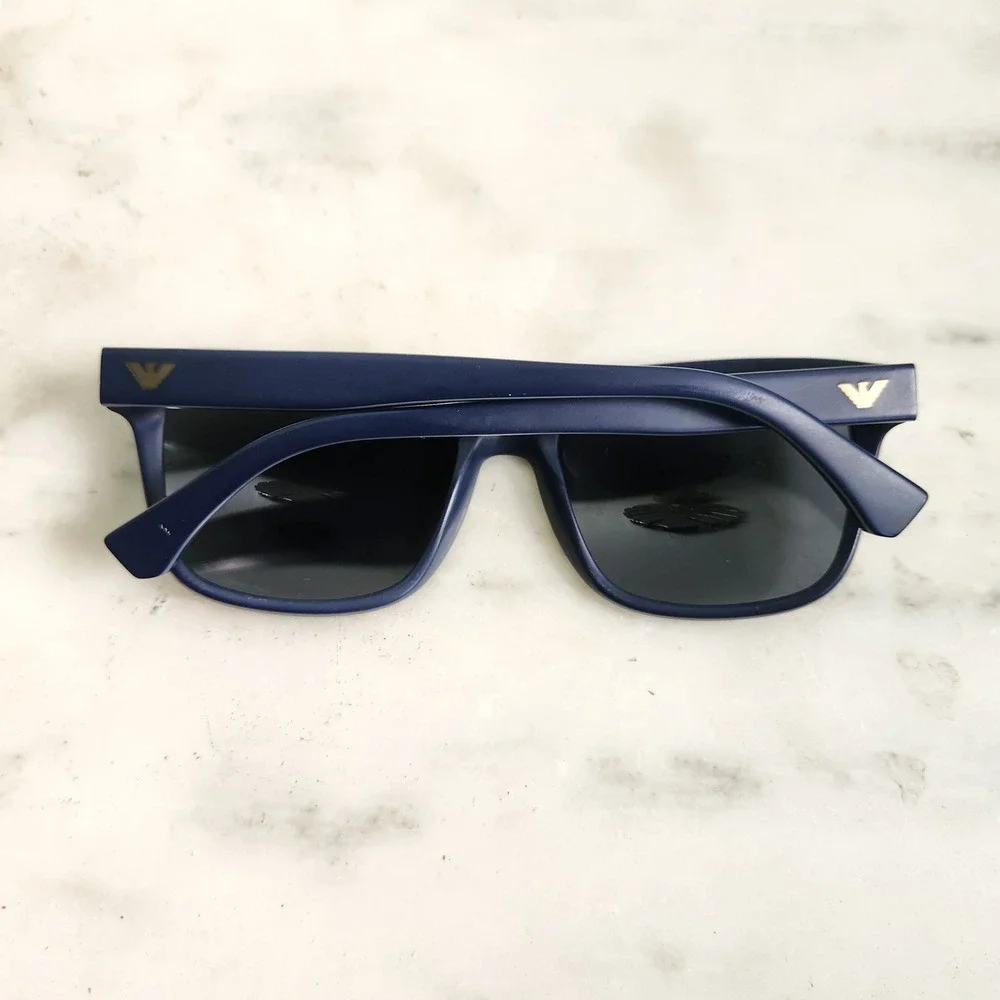 Emporio Armani EA 4041 Sunglasses Dark‎ Navy Blue Square Frame